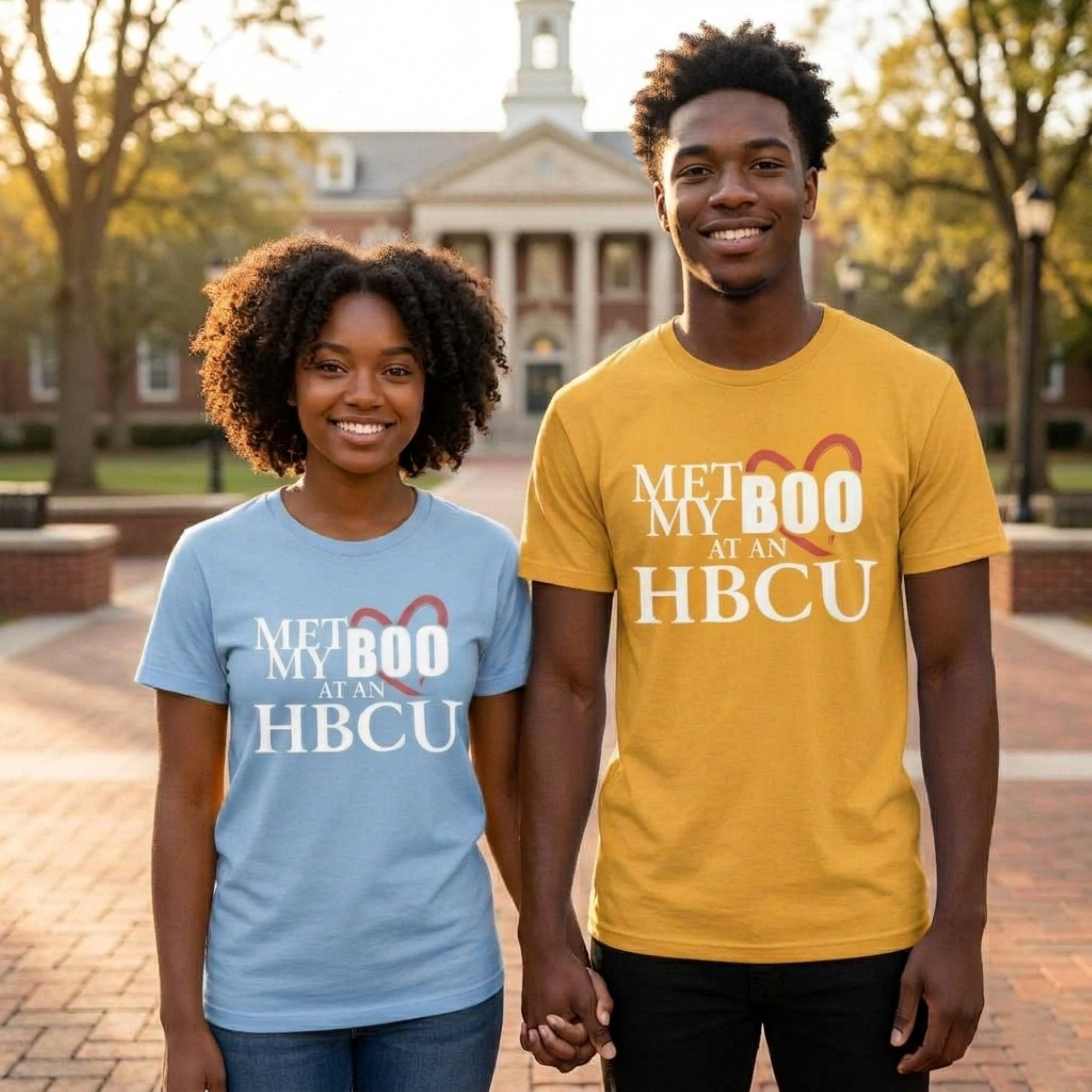 Met My Boo at an HBCU Tee/Sweatshirt Winters Industries by Fully Promoted Mesquite S CAROLINA BLUE SWEATSHIRT