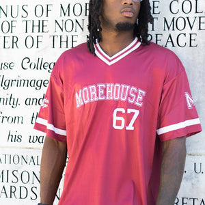 Morehouse College HBCU Embroidered Baseball Jersey Winters Industries