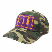 Omega Psi Phi '1911' Distressed Camo Chenille Cap Winters Industries by Fully Promoted Mesquite