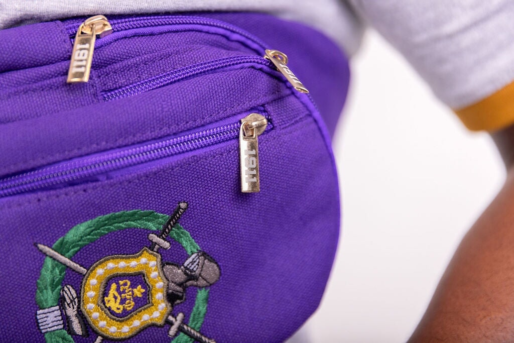 Omega Psi Phi Crossbody Bag Fanny Pack Winters Industries by Fully Promoted Mesquite