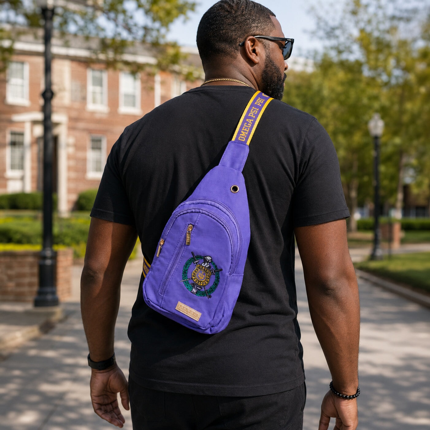 Omega Psi Phi Crossbody Bag Fanny Pack Winters Industries by Fully Promoted Mesquite
