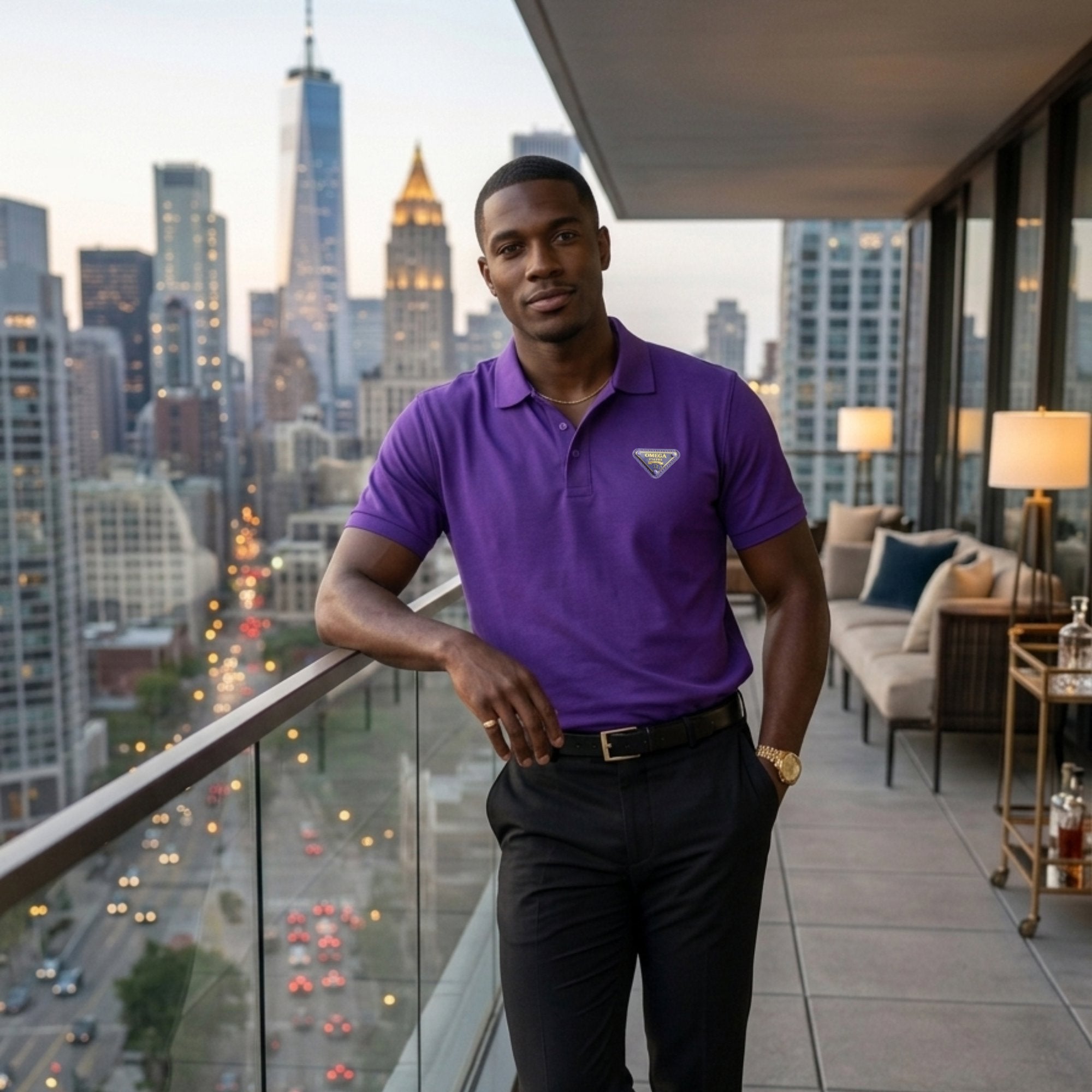 Omega Psi Phi Designer Emblem Polo Winters Industries