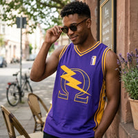 Omega Psi Phi Embroidered Basketball Jersey Purple Winters Industries