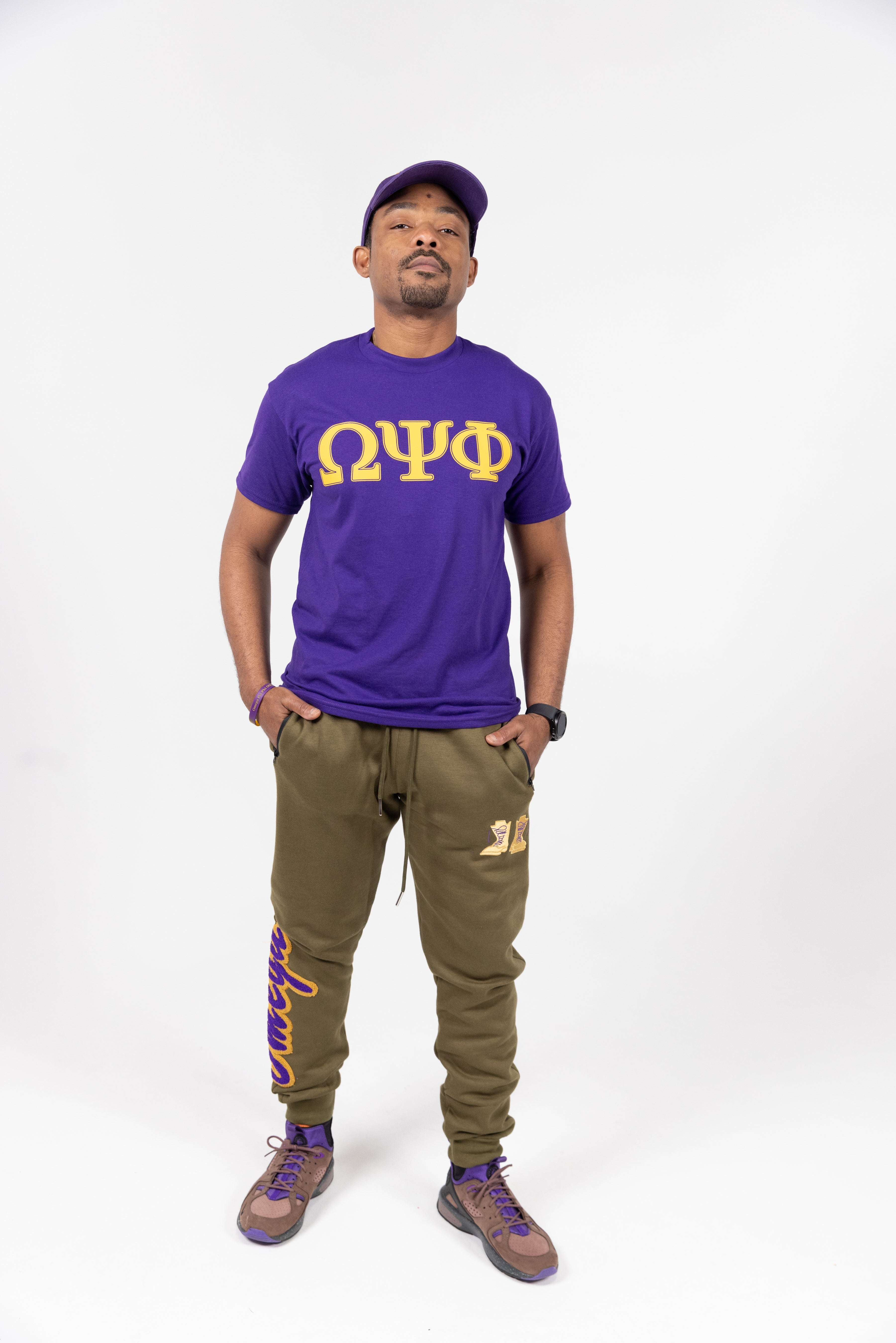 Omega Psi Phi Embroidered/Chenille **BOTTOM ONLY**