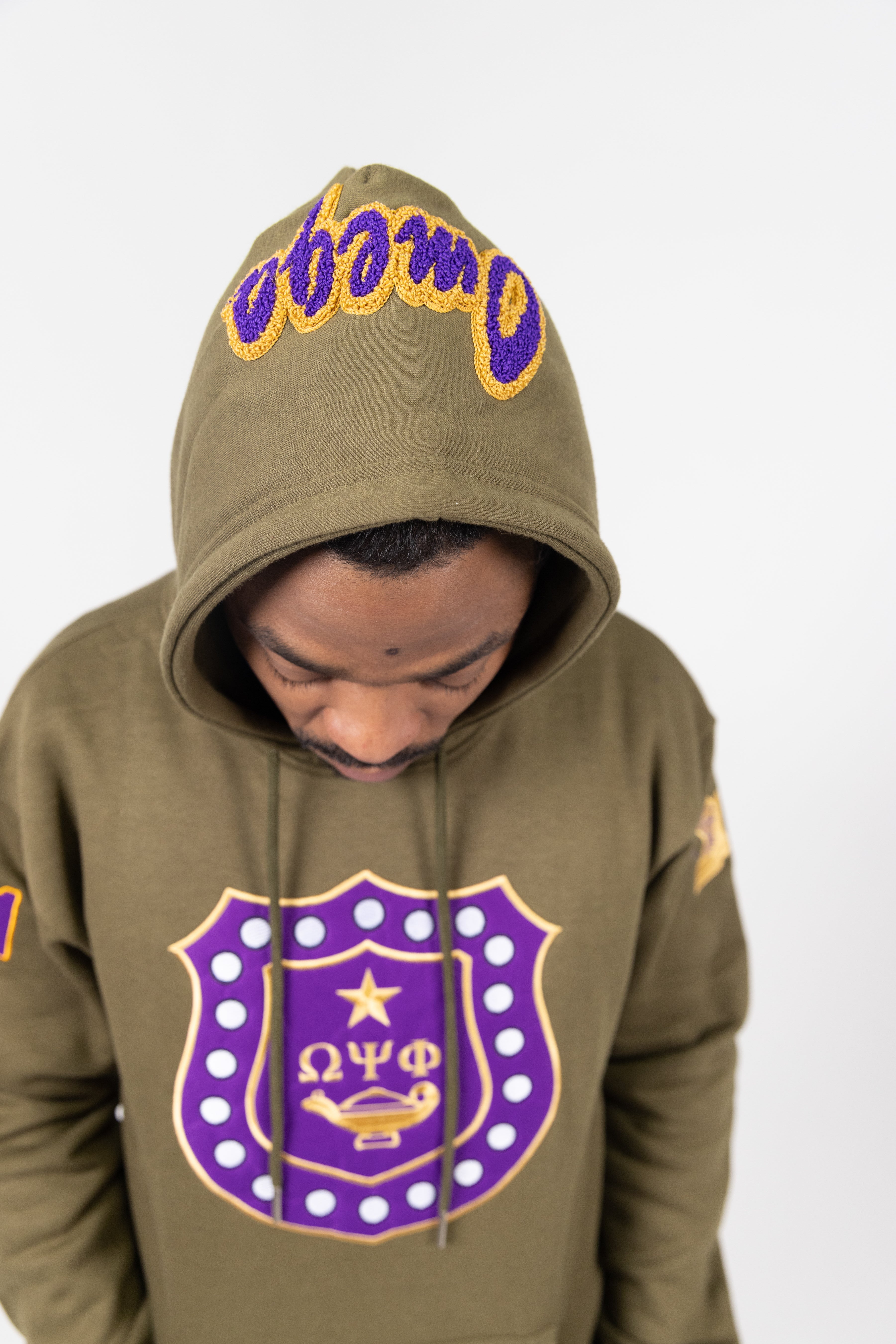 Omega Psi Phi Embroidered/Chenille **TOP ONLY**
