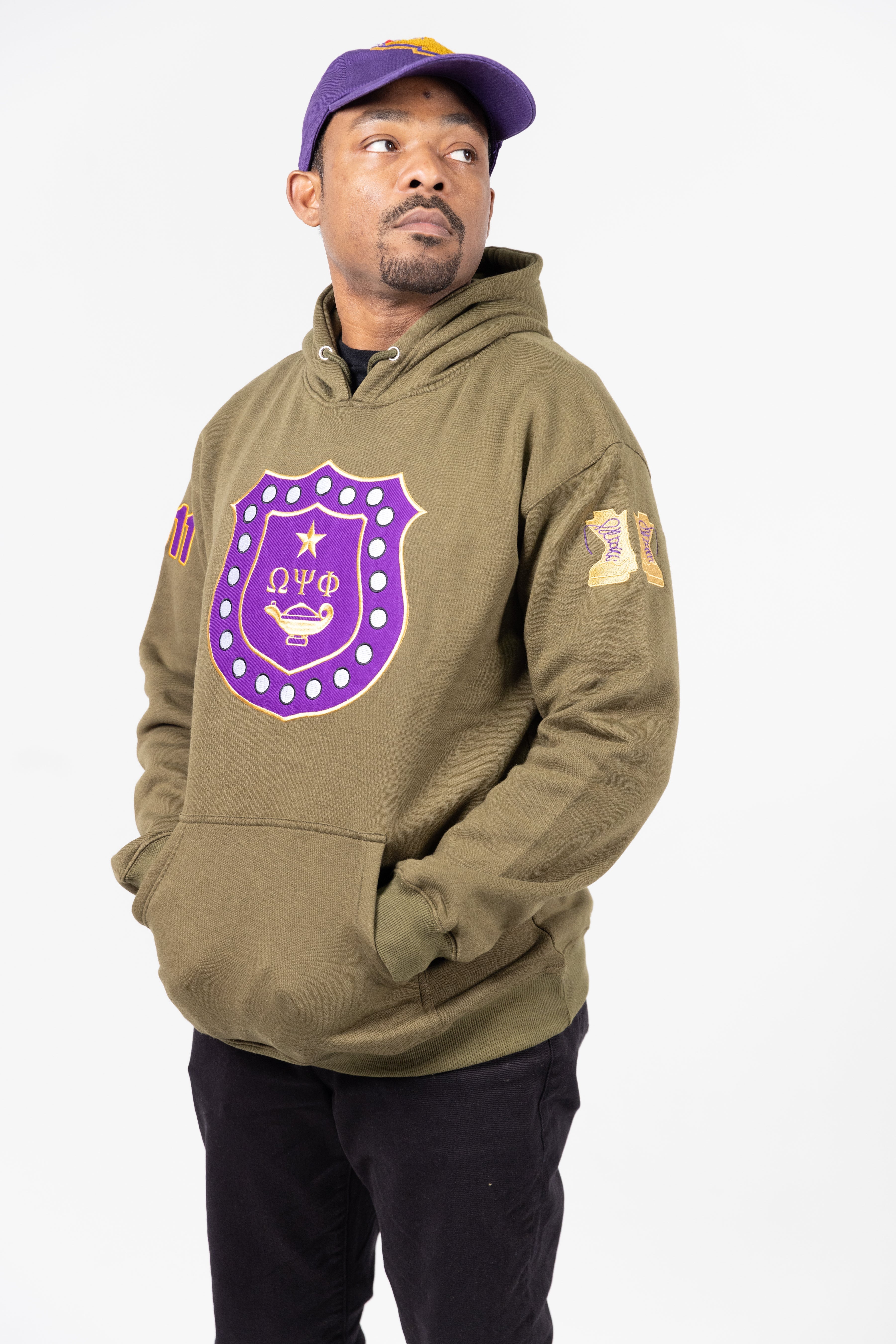Omega Psi Phi Embroidered/Chenille **TOP ONLY**