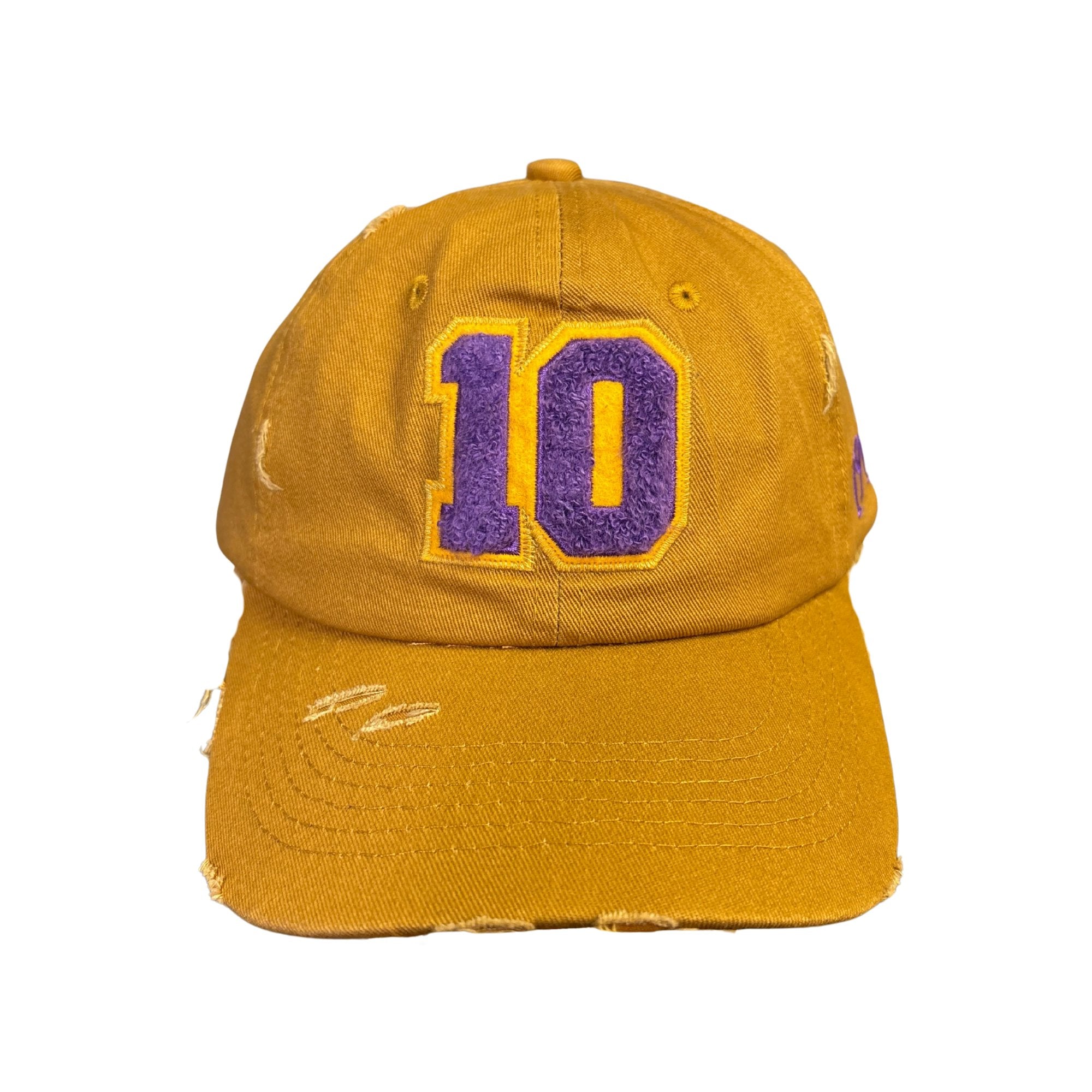 Omega Psi Phi Gold Chenille Cap with Line Number Winters Industries by Fully Promoted Mesquite NUMBER 10