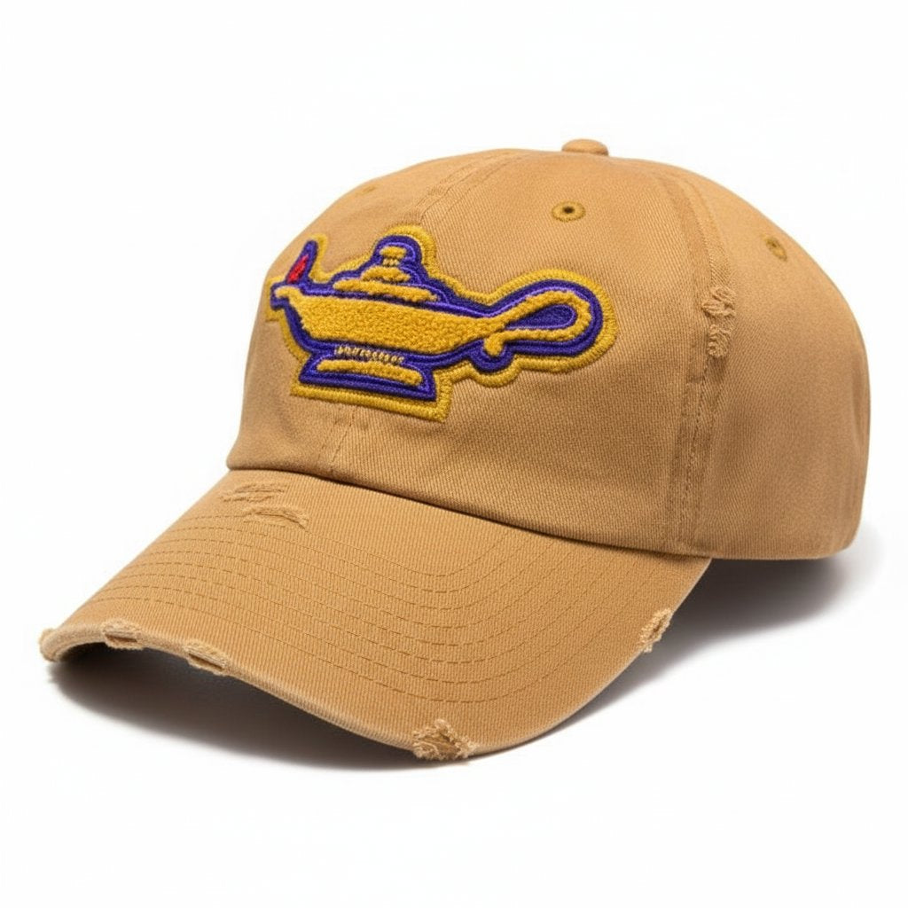 Omega Psi Phi Lamp Chenille Cap Winters Industries by Fully Promoted Mesquite Gold
