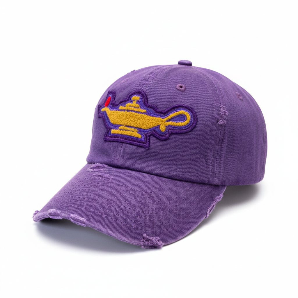 Omega Psi Phi Lamp Chenille Cap Winters Industries by Fully Promoted Mesquite Purple