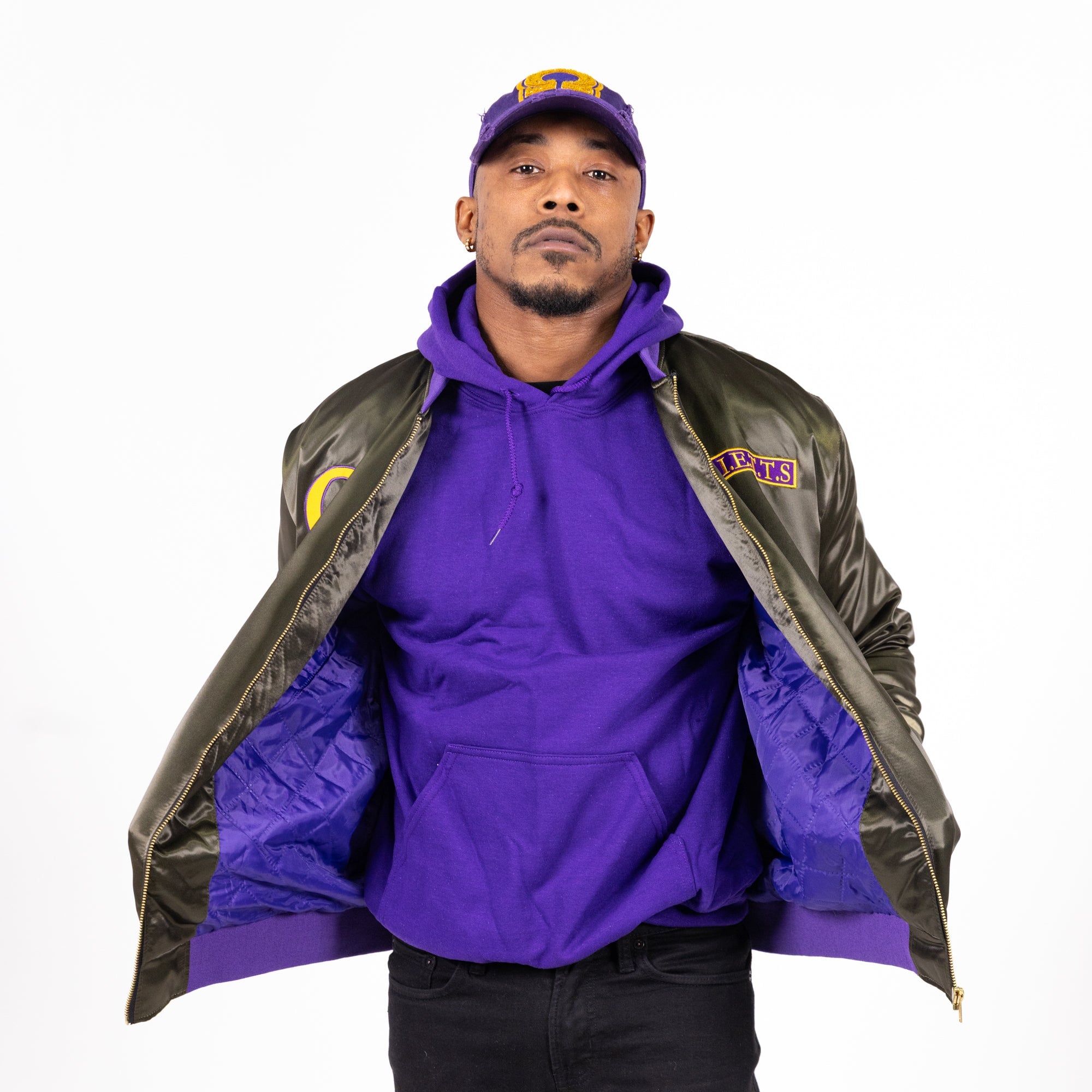 Omega Psi Phi Olive Green Bomber Jacket Winters Industries