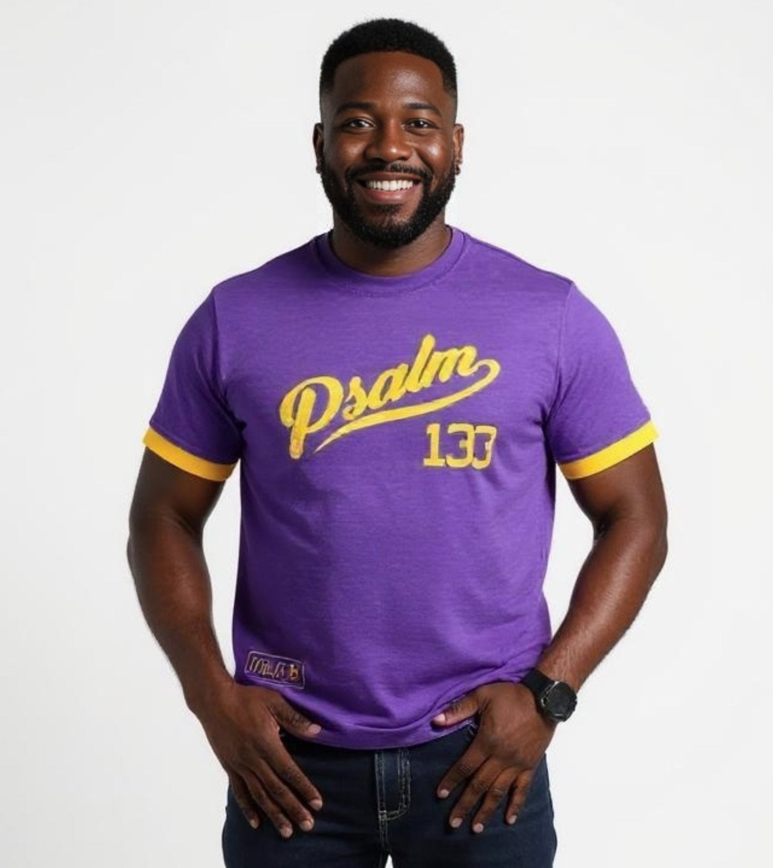 Omega Psi Phi Psalm 133 Brush Embroidery Tee Winters Industries