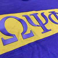 Omega Psi Phi Purple and Gold Color Block Short Set