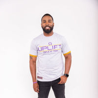 Omega Psi Phi "UPLIFT" Embroidered Tee Gray