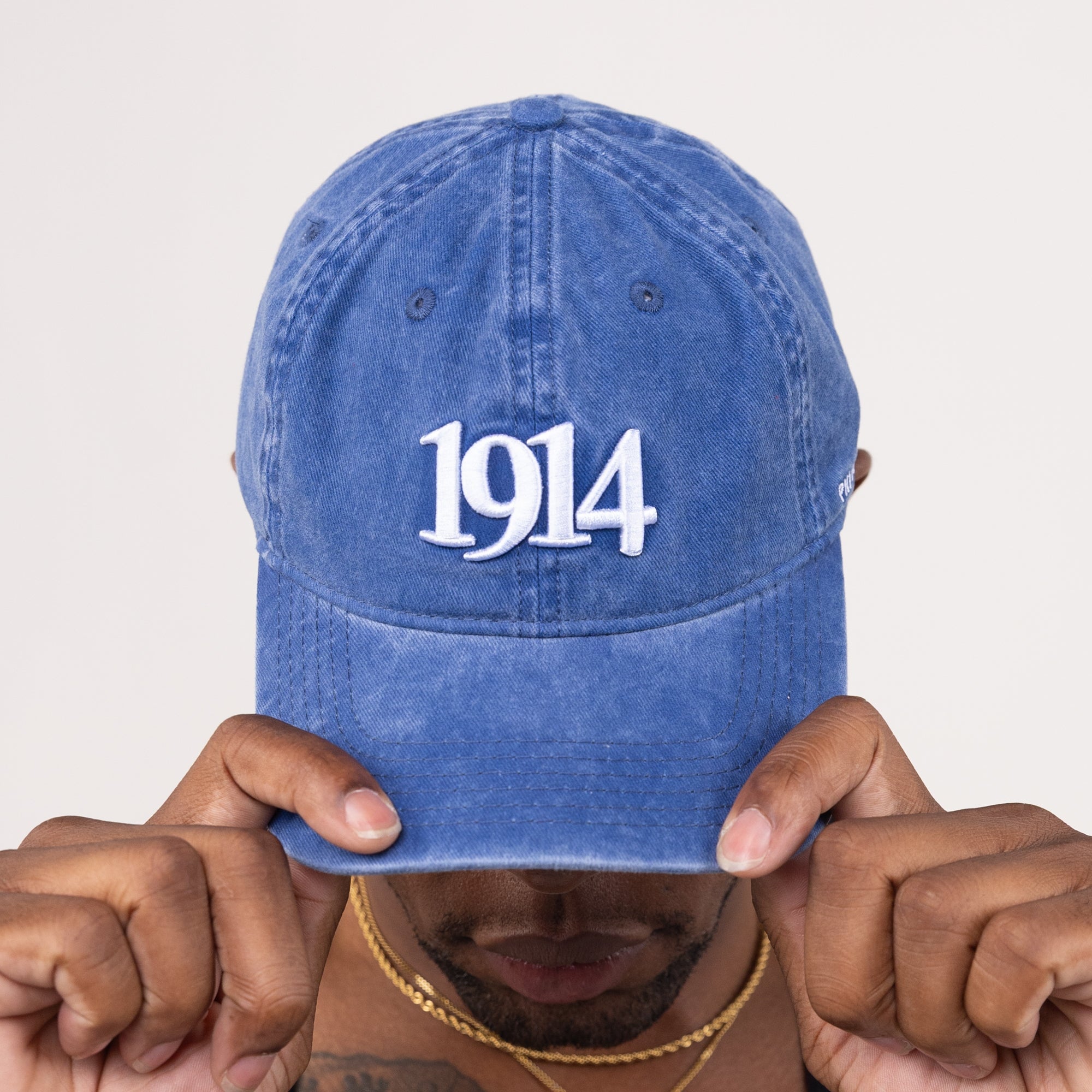 Phi Beta Sigma Acid Washed Vintage Denim 3D Embroidered Cap Winters Industries by Fully Promoted Mesquite
