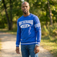 Phi Beta Sigma "BROTHERHOOD" Chenille Sweater Blue Winters Industries by Fully Promoted Mesquite