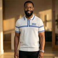 Phi Beta Sigma Knitted Polo White Winters Industries