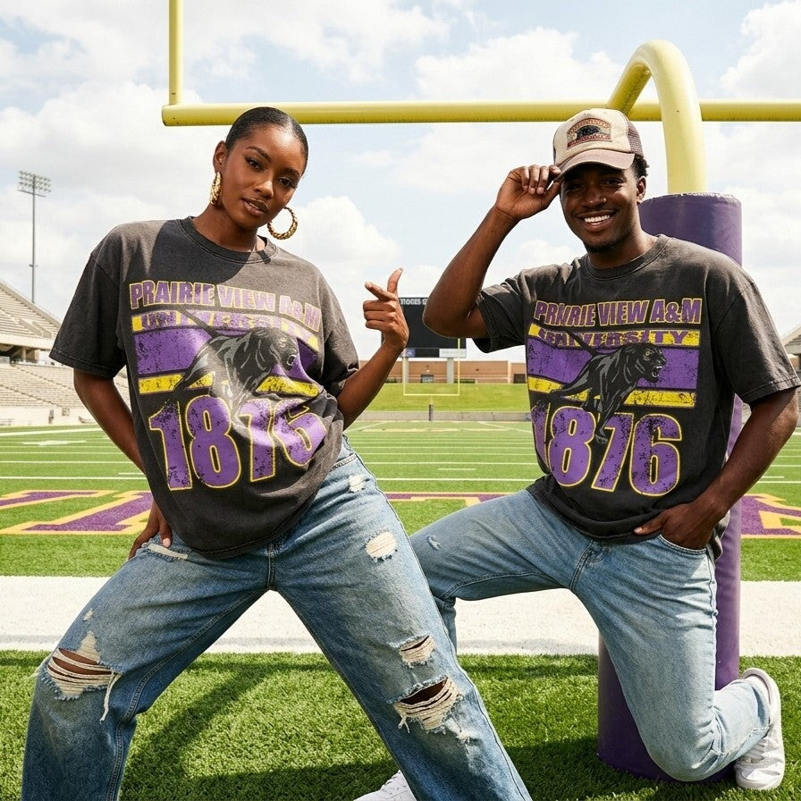 Prairie View A&M University (PVAMU) Acid Wash Box Tee Winters Industries