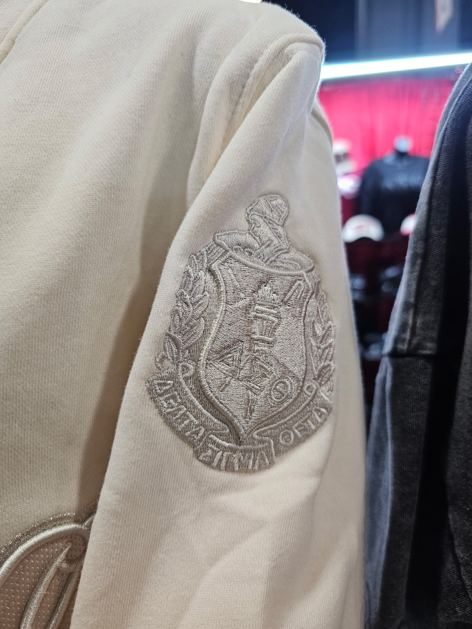 "PREORDER ONLY" Delta Sigma Theta Cream on Cream Cropped Crewneck Sweater Winters Industries