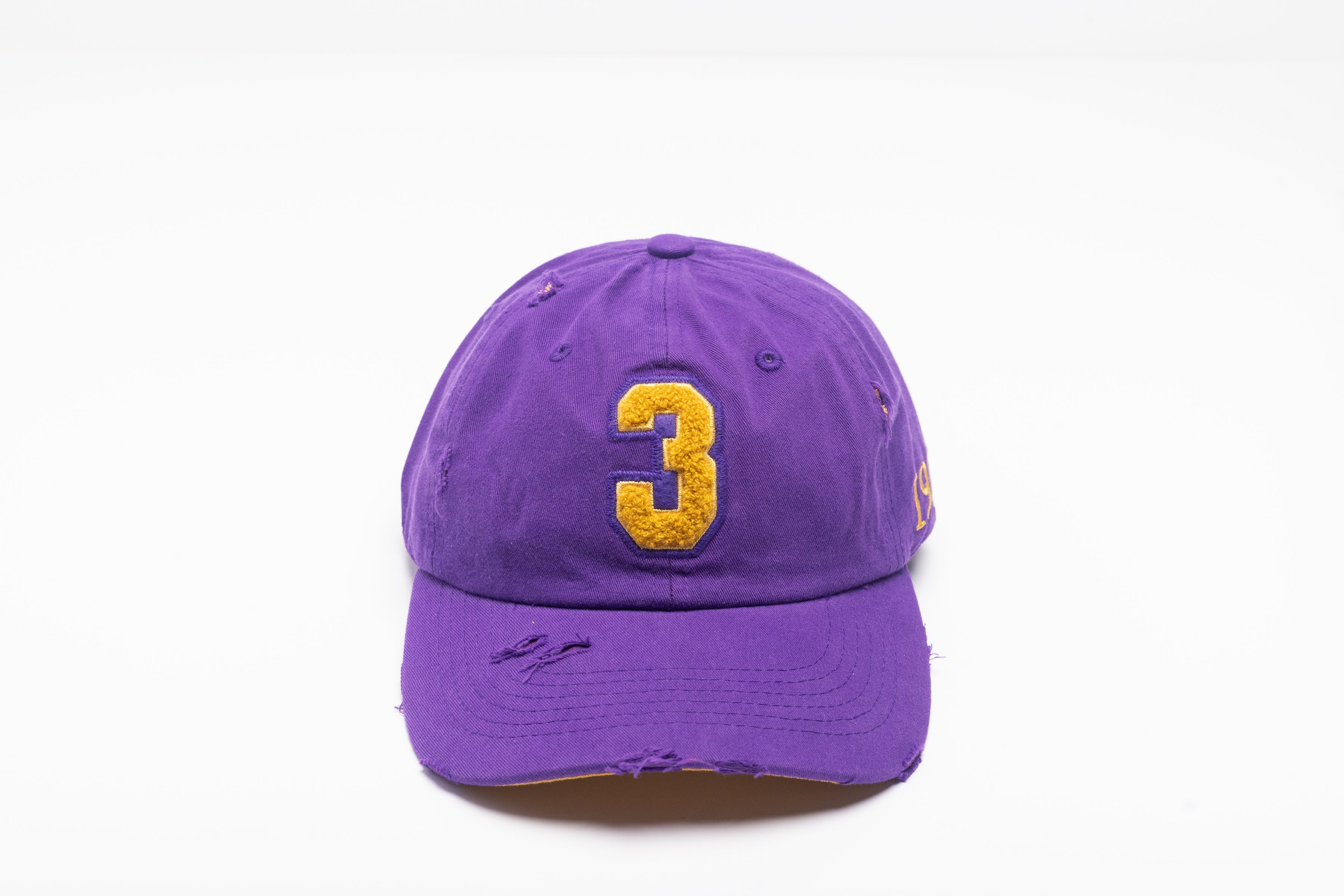 Omega Psi Phi Purple Chenille Cap with Line Number
