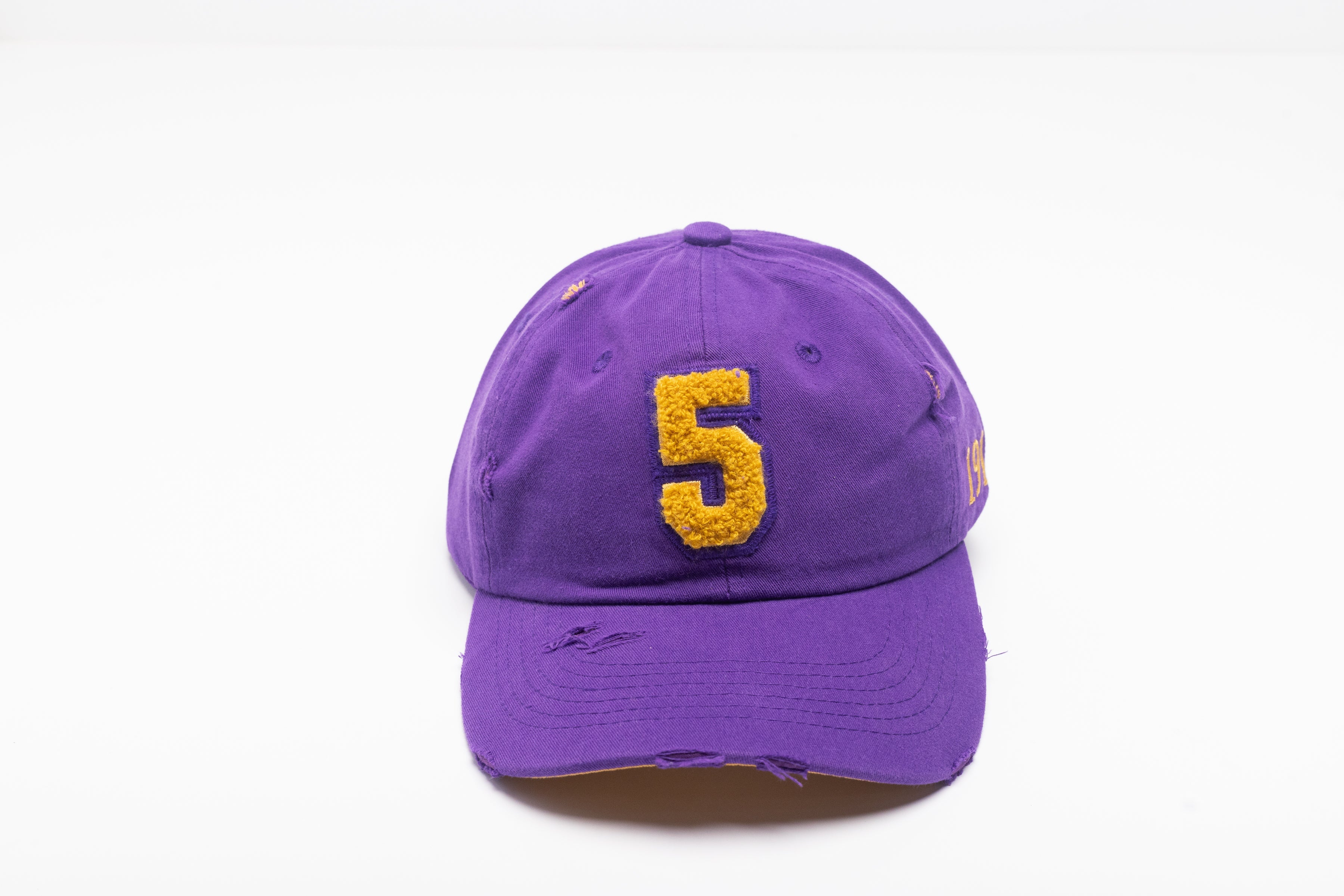 Omega Psi Phi Purple Chenille Cap with Line Number