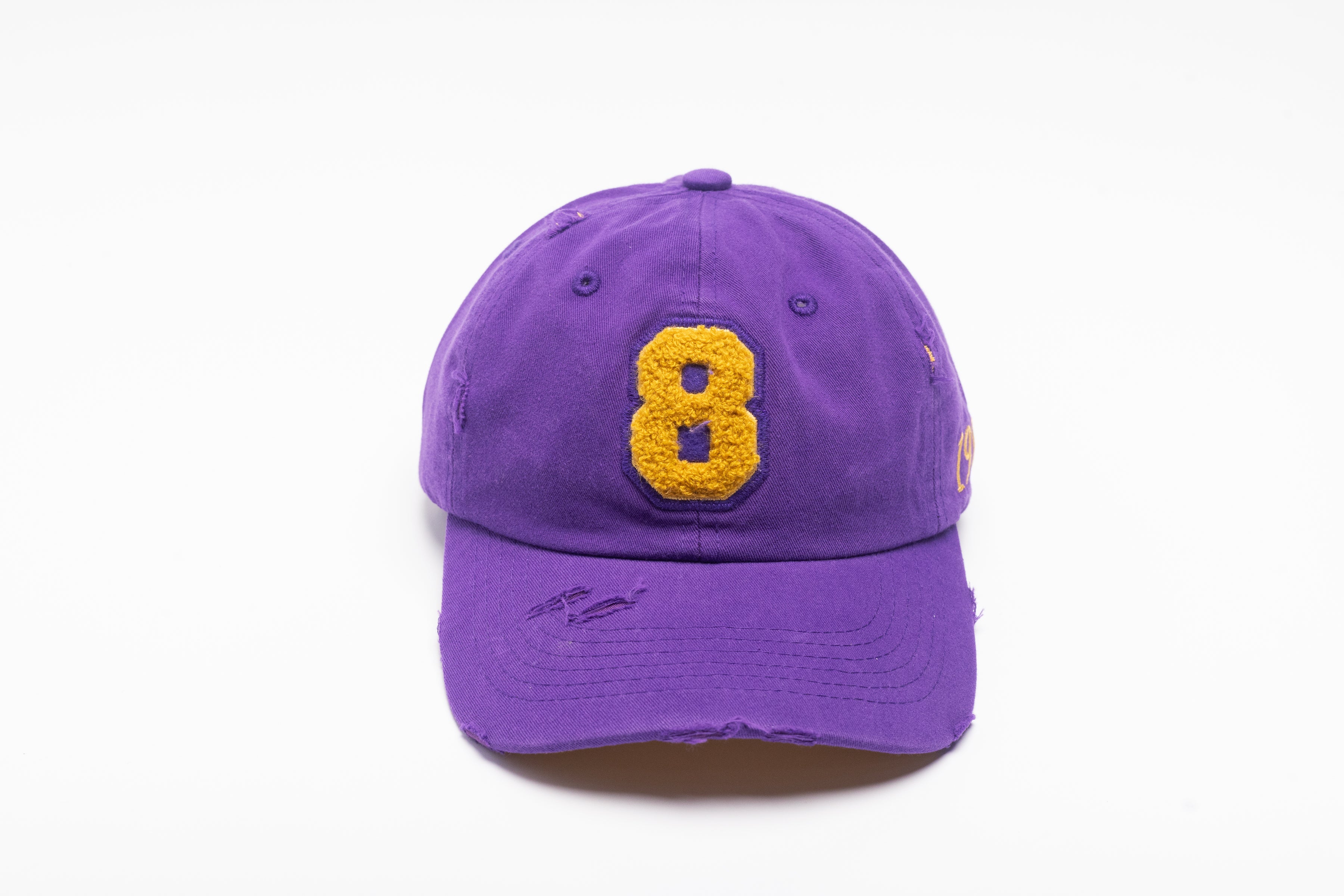 Omega Psi Phi Purple Chenille Cap with Line Number