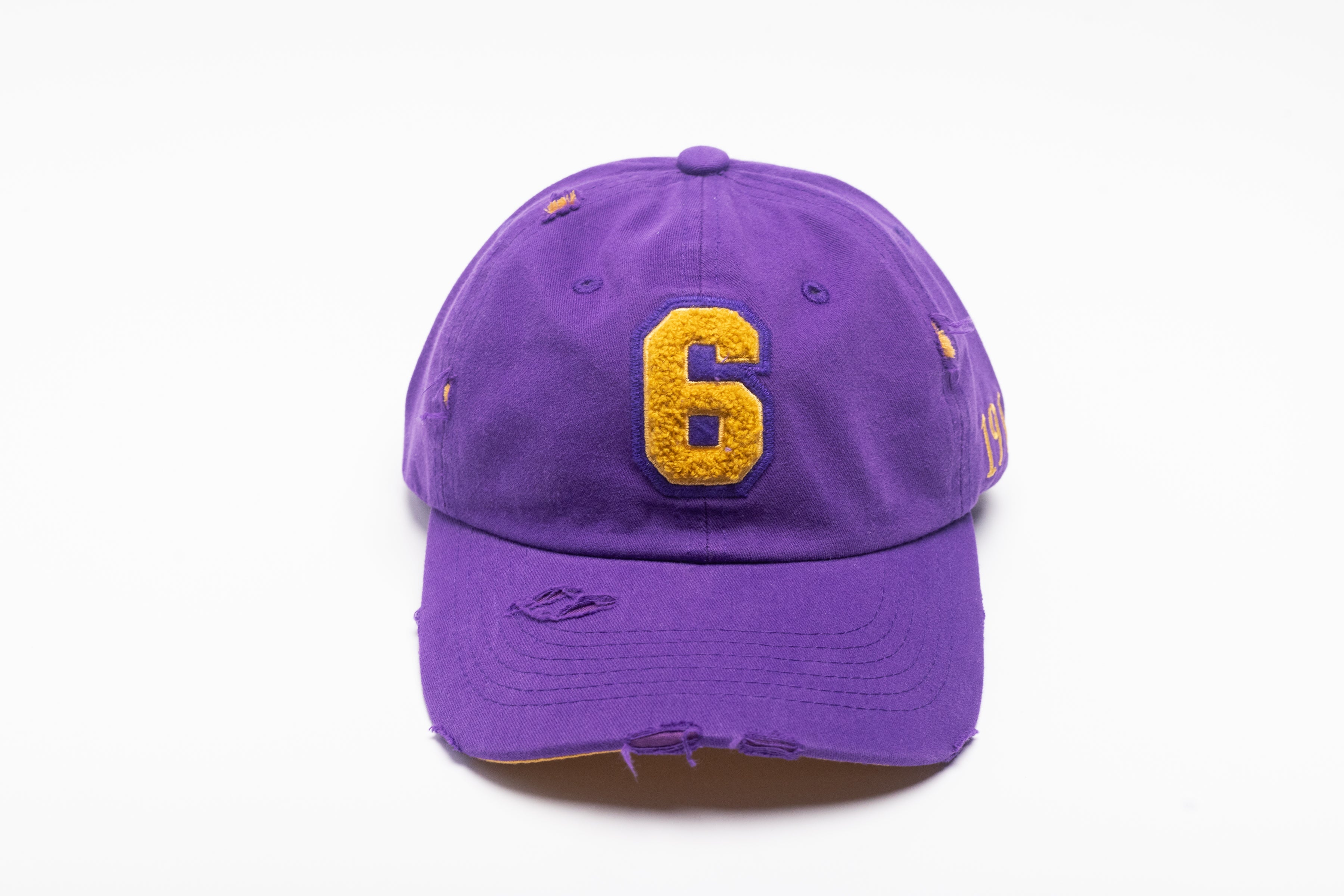 Omega Psi Phi Purple Chenille Cap with Line Number