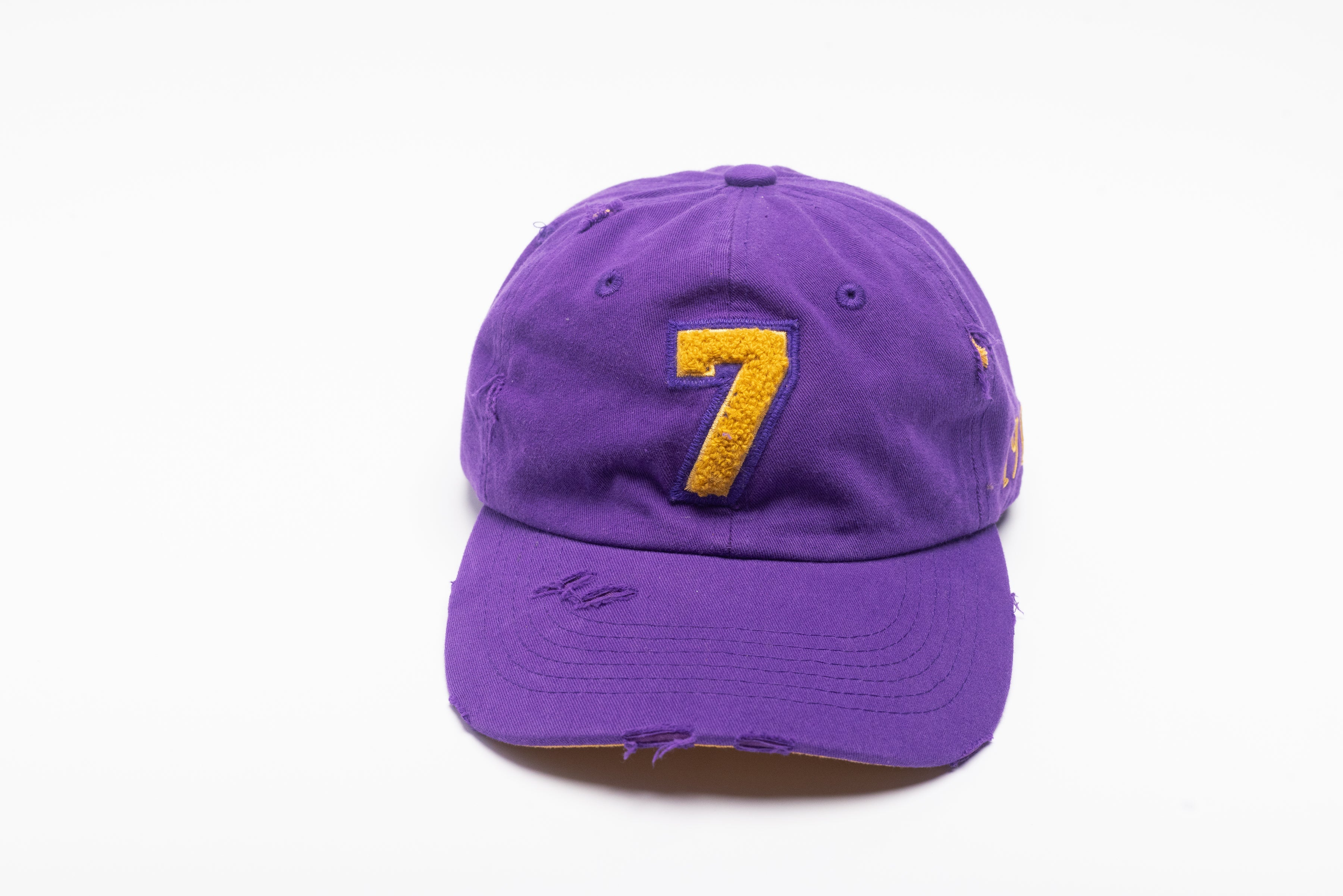 Omega Psi Phi Purple Chenille Cap with Line Number