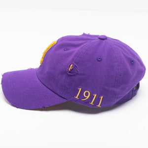 Purple Omega Psi Phi Chenille Cap