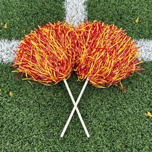 Red and Yellow Game Day Pom Poms