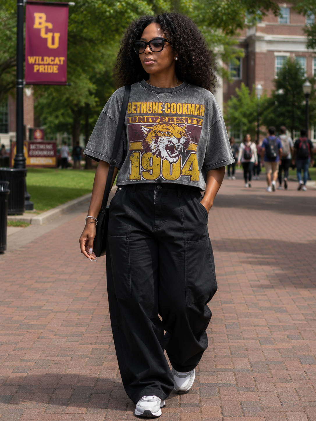 Bethune Cookman Acid Wash Box Tee
