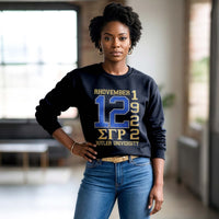 Sigma Gamma Rho Bling and Rhinestone Rhovember 12 1922 Butler University Sweatshirt / Tshirt WintersIndustries by Fully Promoted Mesquite
