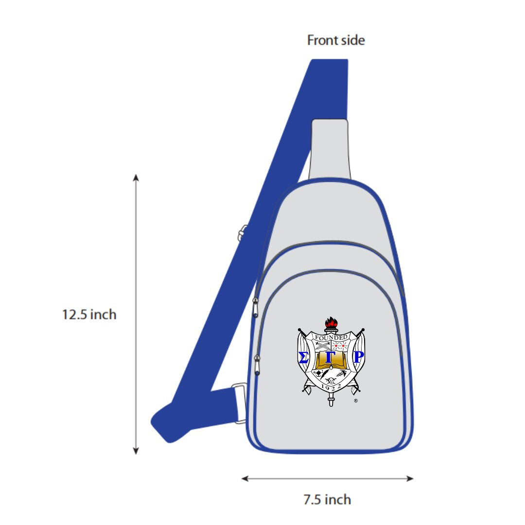 Sigma Gamma Rho Clear Stadium Bag with Blue Trim Stadium Bag Winters Industries