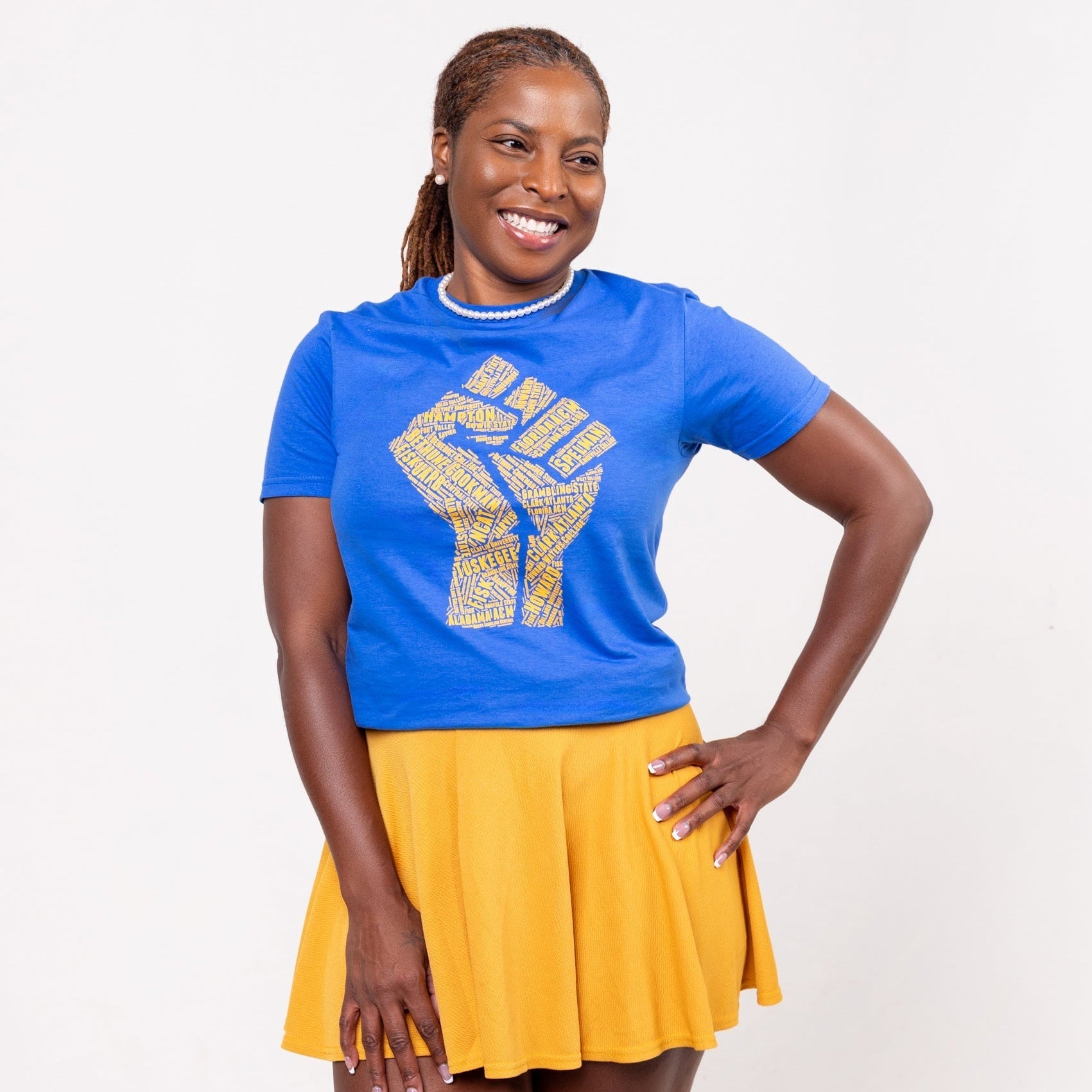 Sigma Gamma Rho HBCU "Fist / Africa" Collage Tee Winters Industries by Fully Promoted Mesquite