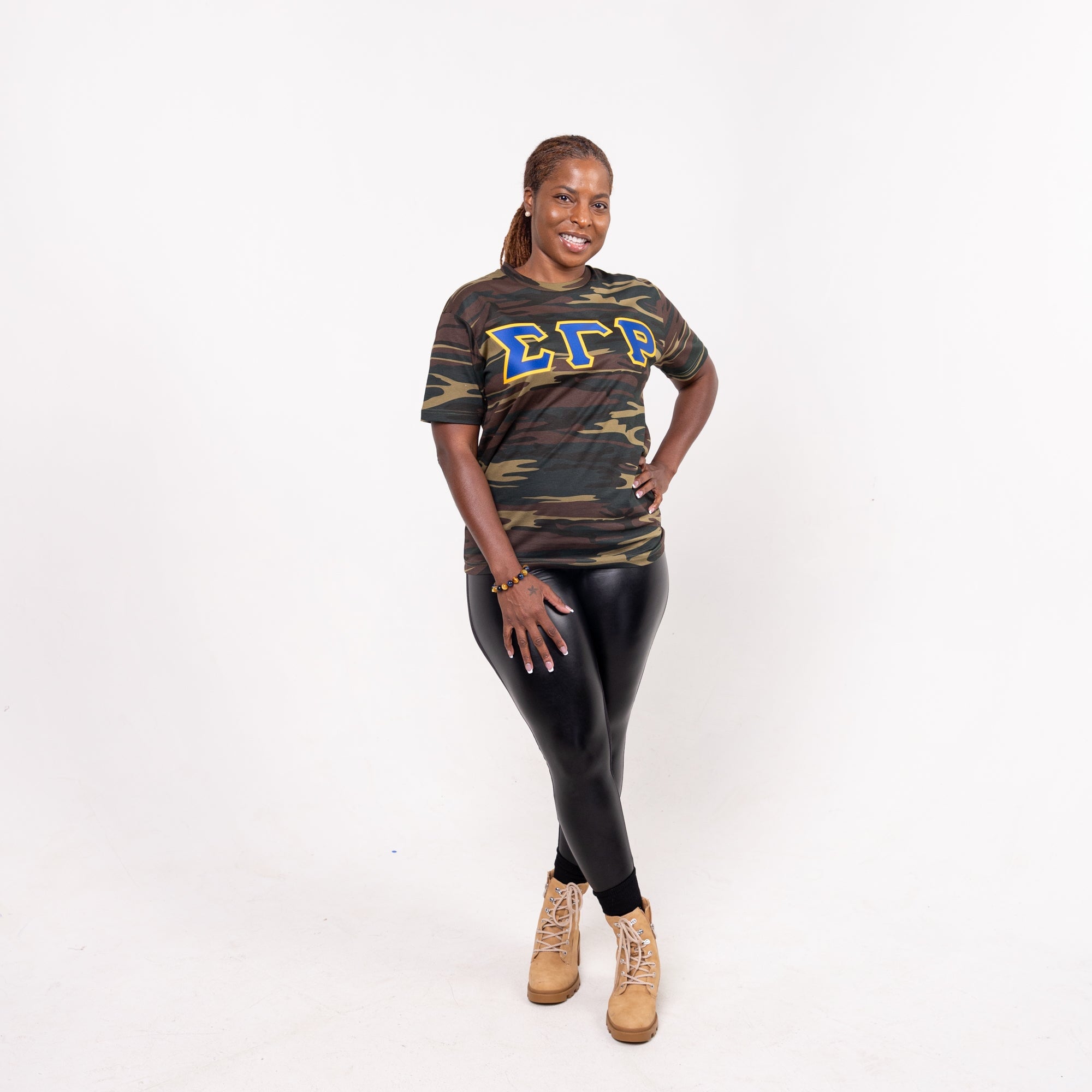 Sigma Gamma Rho Letters Camouflage T-Shirt Winters Industries