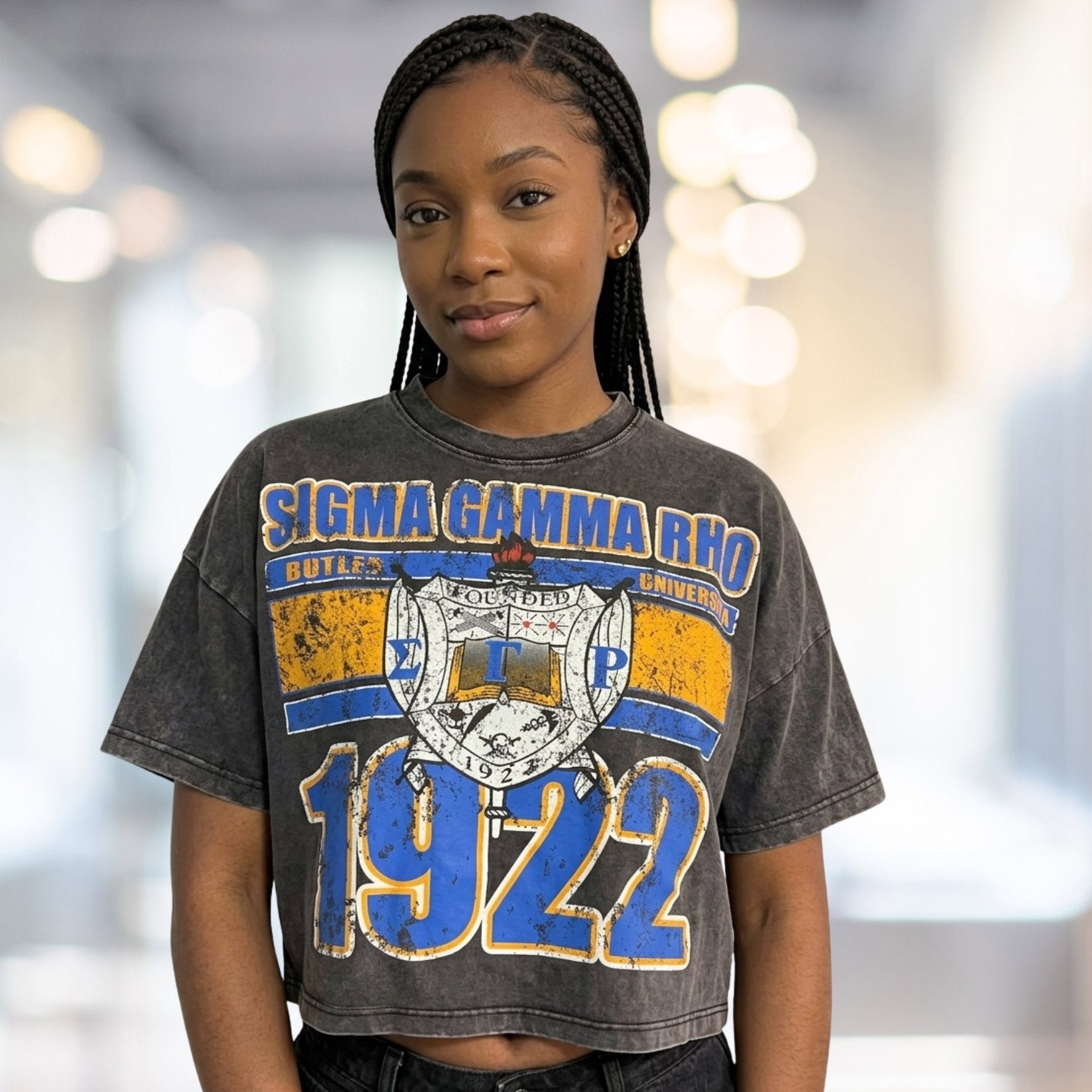 Sigma Gamma Rho Oversized Acid Wash Box Tee Winters Industries