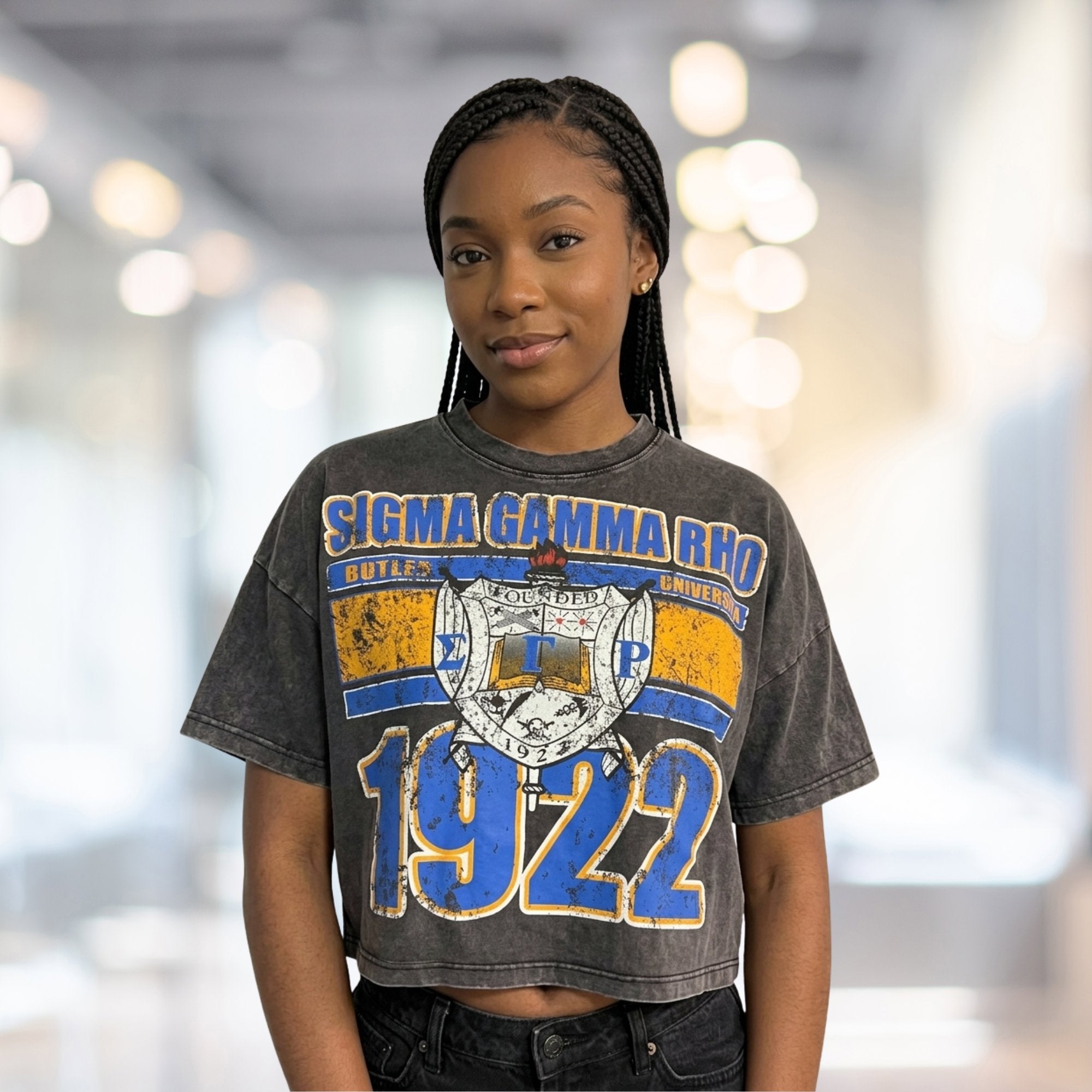 Sigma Gamma Rho Oversized Acid Wash Box Tee Winters Industries