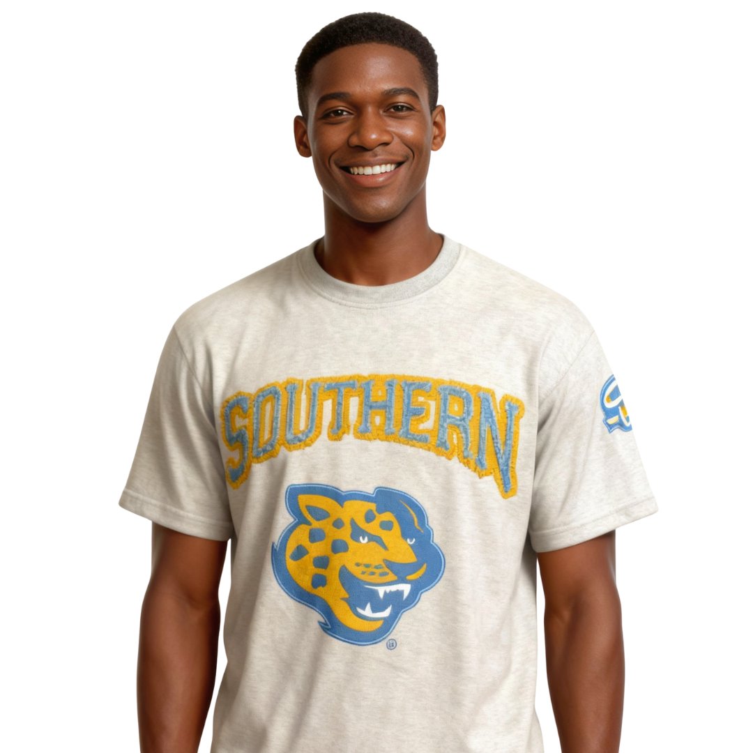 Southern University HBCU Embroidered and Distressed Twill Tee Winters Industries