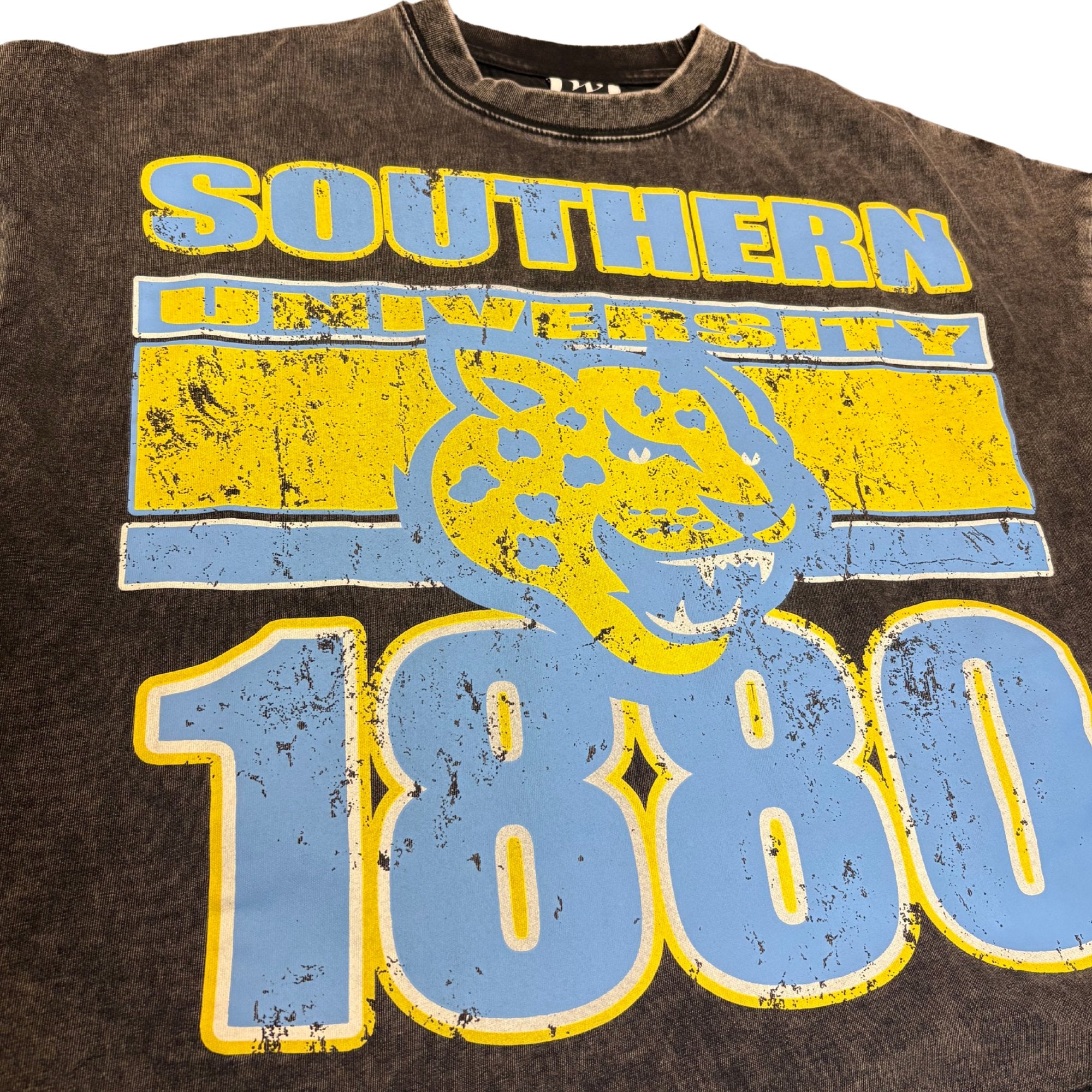 Southern University Oversized Acid Wash Box Tee Winters Industries