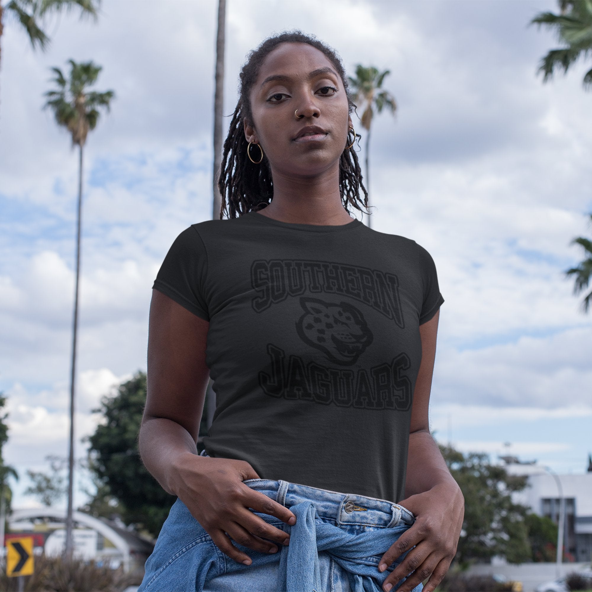 Southern University (SU) Black on Black Tee/Sweatshirt Winters Industries Small T-Shirt