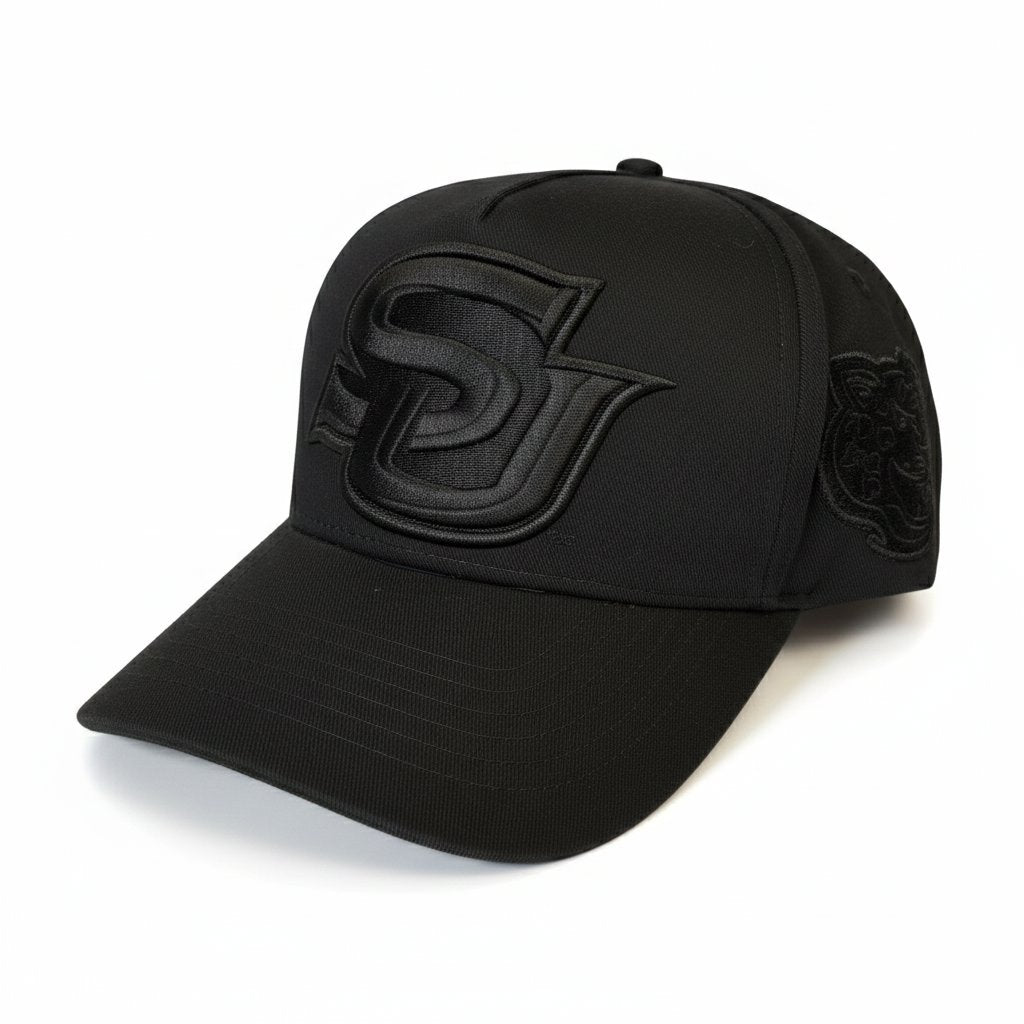 Southern University (SU) HBCU 3D Embroidered Black on Black Cap Winters Industries