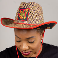 Tuskegee State University (TSU) Straw Cowboy Hat with Strap Winters Industries