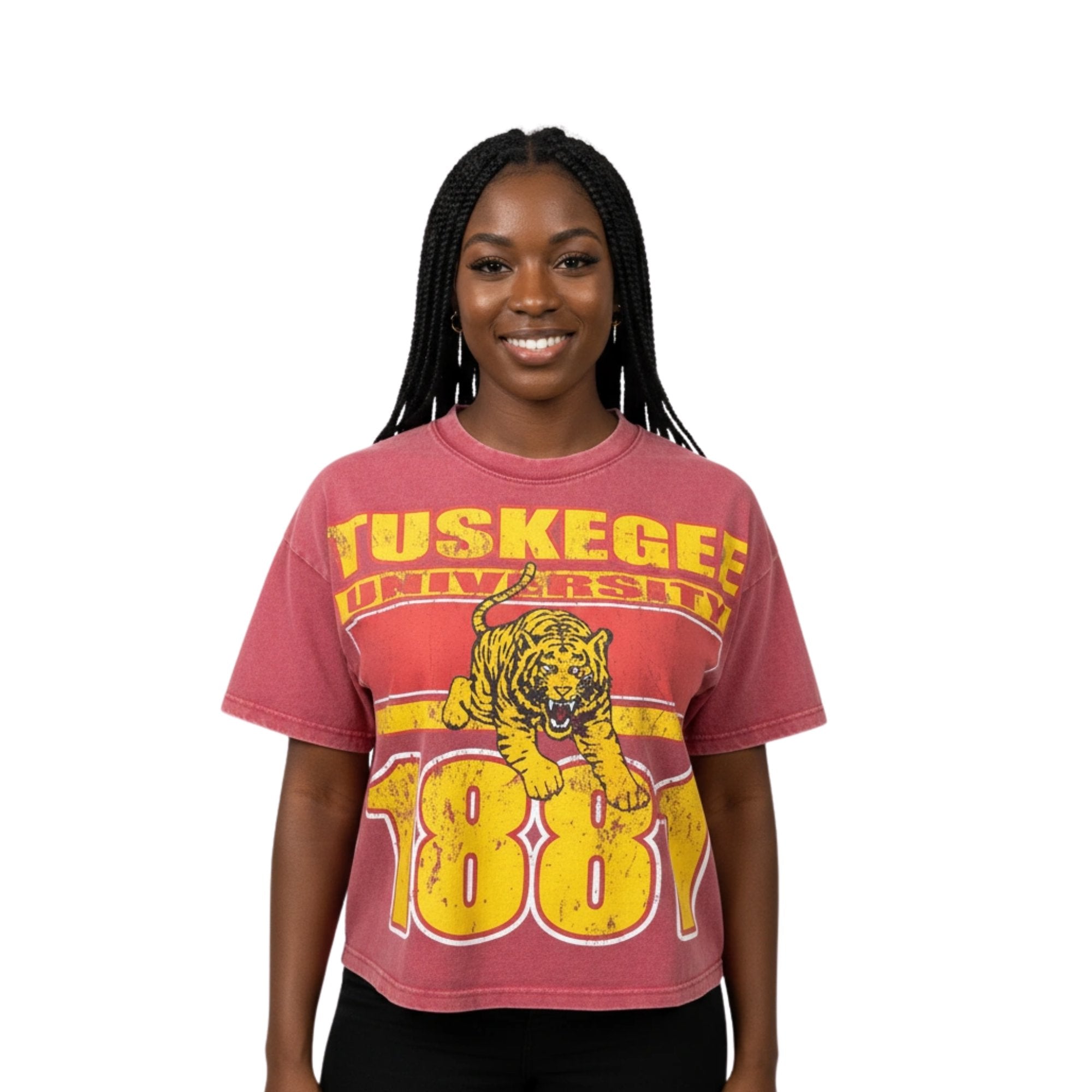 Tuskegee University Oversized Acid Wash Box Tee Green (Copy) Winters Industries