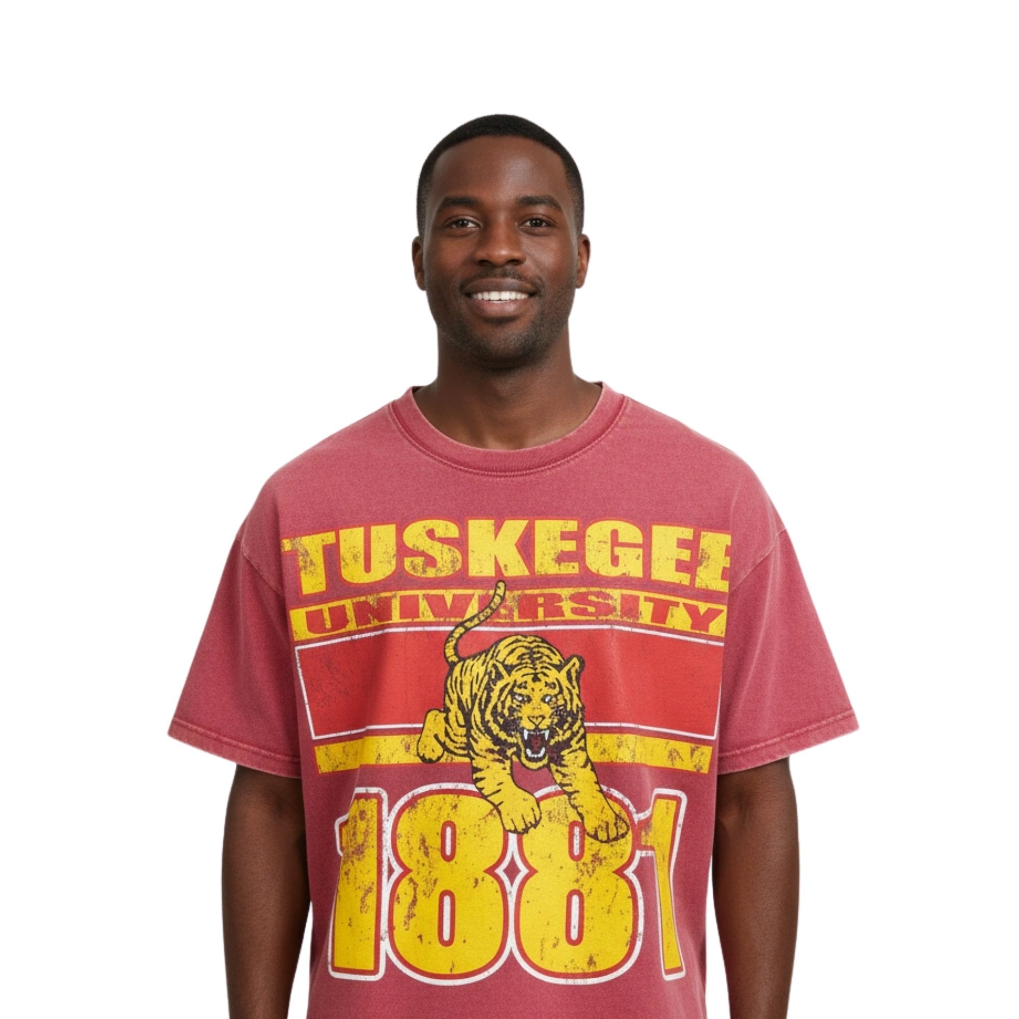 Tuskegee University Oversized Acid Wash Box Tee Green (Copy) Winters Industries