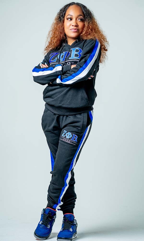 Zeta Phi Beta Black Tracksuit