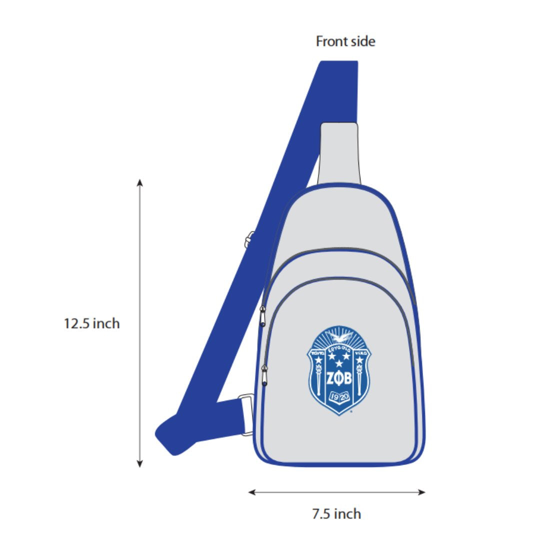 Zeta Phi Beta Clear Stadium Bag with Blue Trim Stadium Bag Winters Industries