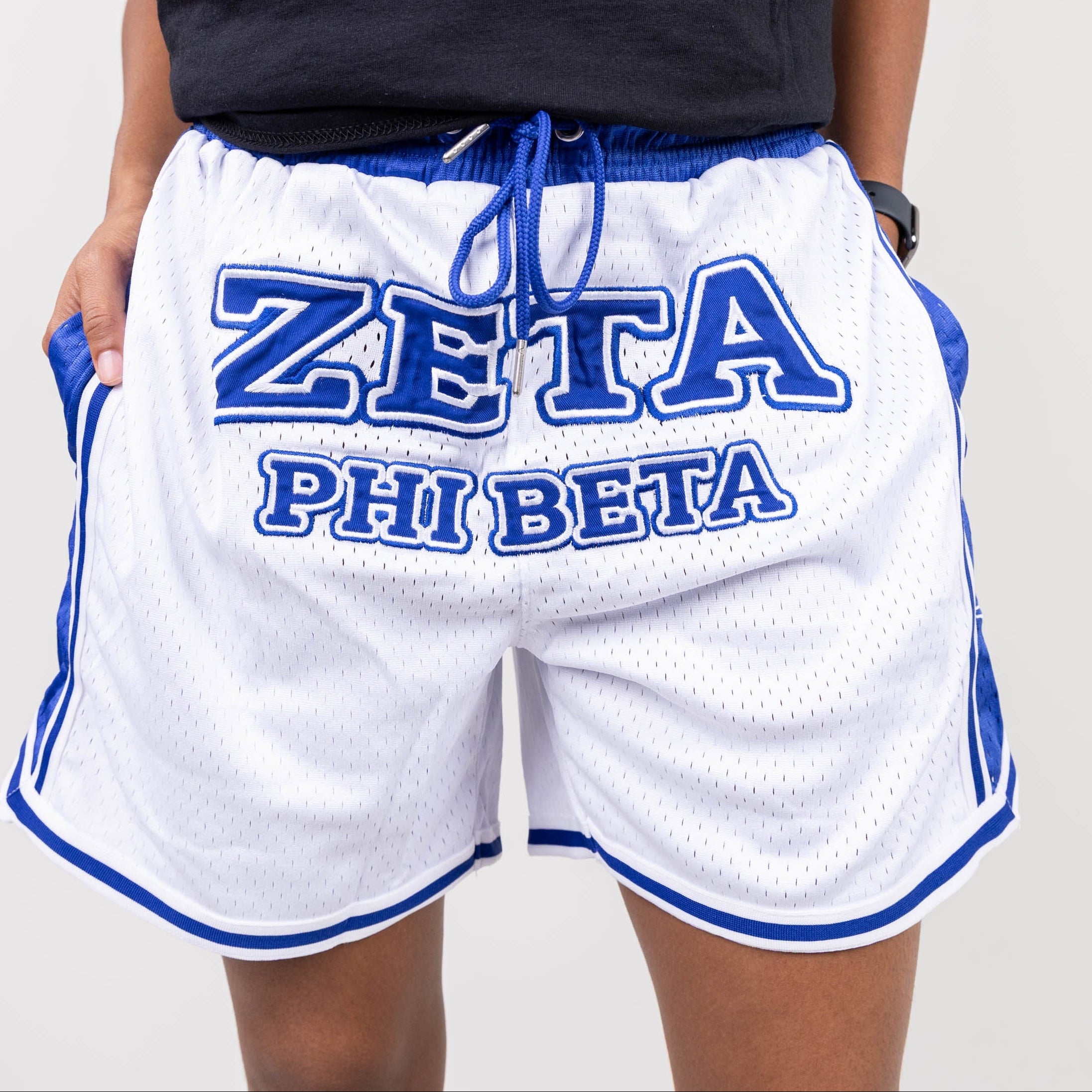 Zeta Phi Beta Embroidered Basketball Shorts Shorts Winters Industries