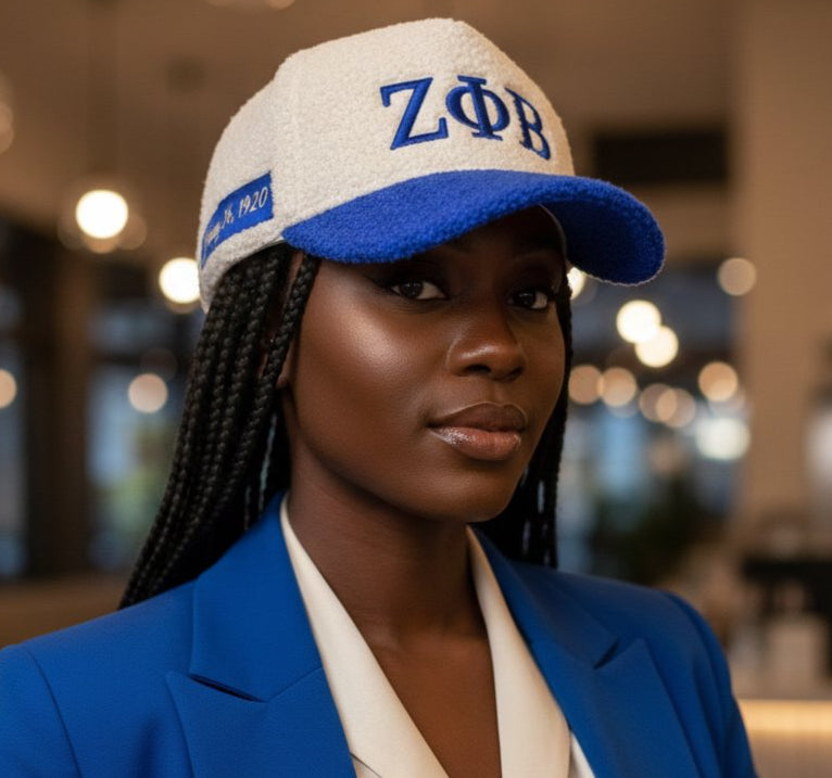 Zeta Phi Beta Embroidered Sherpa Cap Winters Industries
