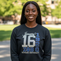 Zeta Phi Beta J16 1920 Bling and Rhinestone Howard University Sweatshirt / Tshirt WintersIndustries by Fully Promoted Mesquite