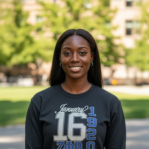 Zeta Phi Beta J16 1920 Bling and Rhinestone Howard University Sweatshirt / Tshirt WintersIndustries by Fully Promoted Mesquite