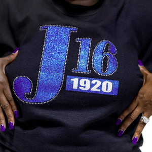Zeta Phi Beta J16 1920 Bling and Rhinestone Sweatshirt / Tshirt